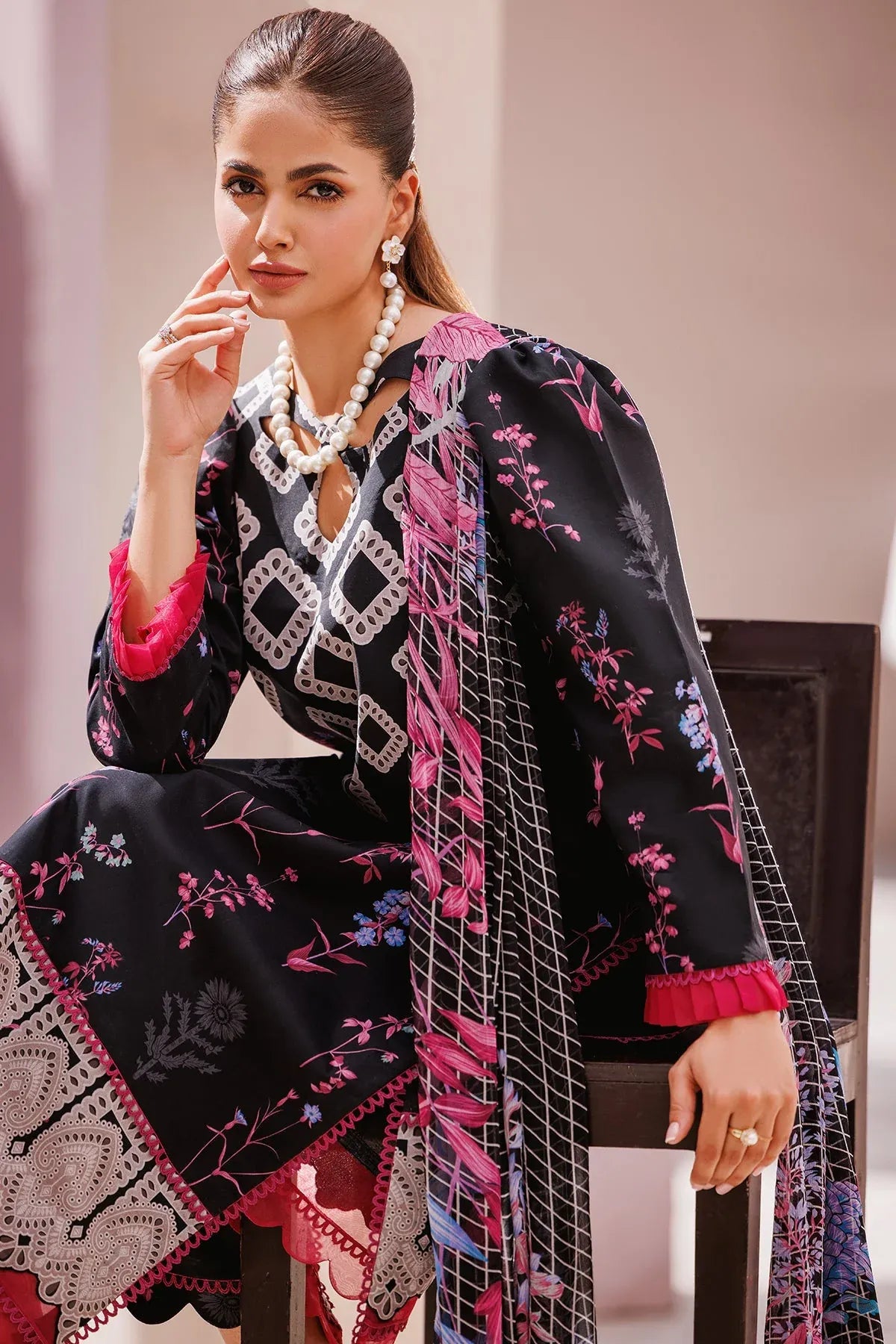 2-PC DIGITAL PRINTED KHADDAR SUIT BY UMER DAWOOD - Umer Dawood