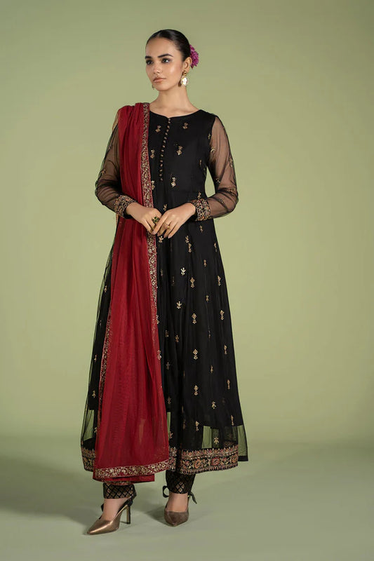 Maria B Unstitched 3PC Frock Style Fancy Dress by Umer Dawood | UD-031