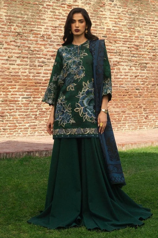 Zara Shahjahan 3PC Lawn Suit with Digital Monar Dupatta by Umer Dawood UD-014