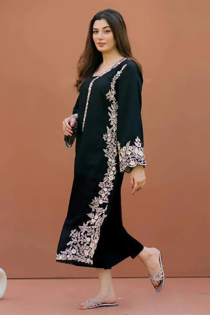 LAJWANTI - 2PC DHANAK EMBROIDERED SUIT BY UMER DAWOOD - Umer Dawood