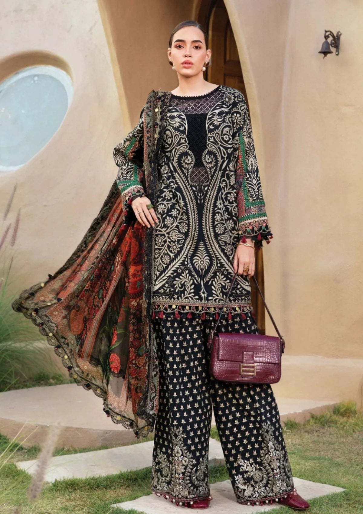 Embroidered Lawn 3 Piece Unstitched Suit by Umer Dawood UD-010