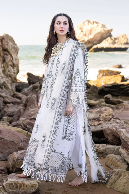 QALAMKAR LAWN CHICKEN KARI SUIT | OFF WHITE BY UMER DAWOOD - Umer Dawood