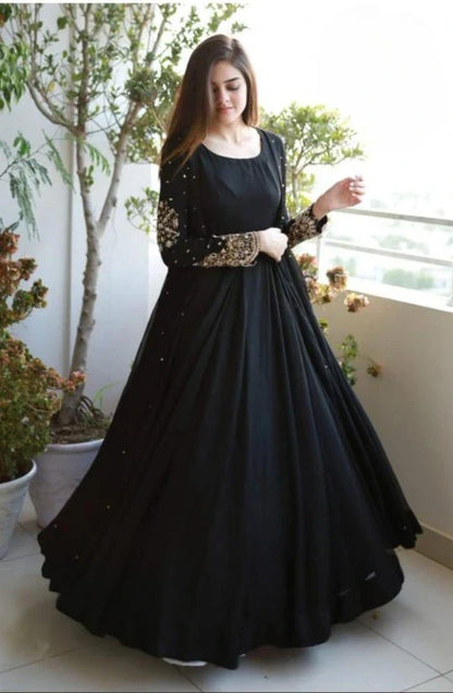 3 Piece Heavy Embroidered With Front And Back Pearls Attached Gown With Maxi Trouser - Umer Dawood