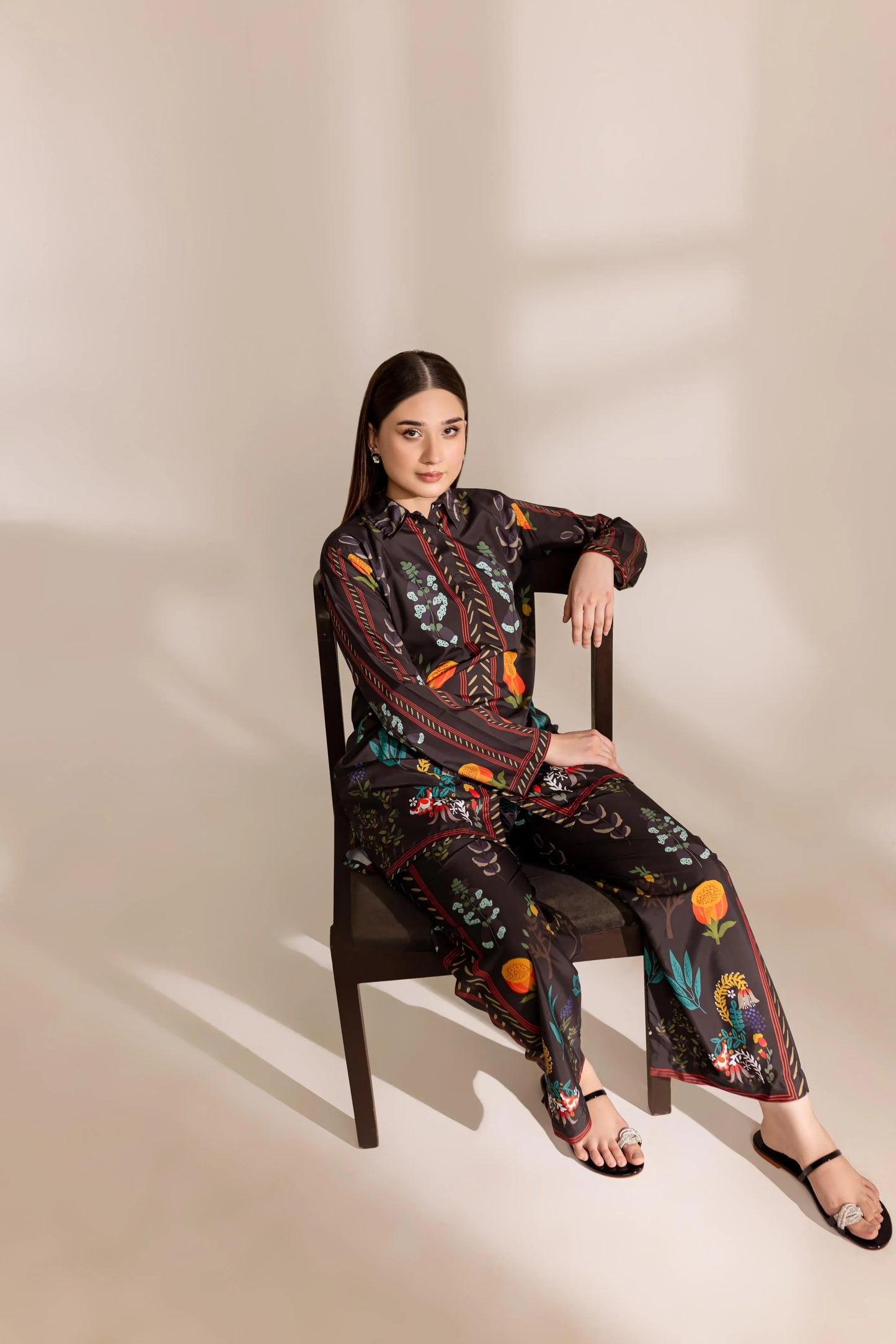 SILK FLORAL DIGITAL PRINTED UNSTITCHED SUIT - 3 PC BY UMER DAWOOD - Umer Dawood