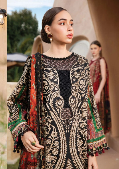 Embroidered Lawn 3 Piece Unstitched Suit by Umer Dawood UD-010