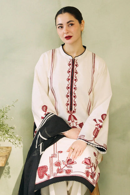 Zara Shah Jahan - 3PC Lawn Embroidered Suit with Manaar Printed Dupatta by Umer Dawood | UD-028