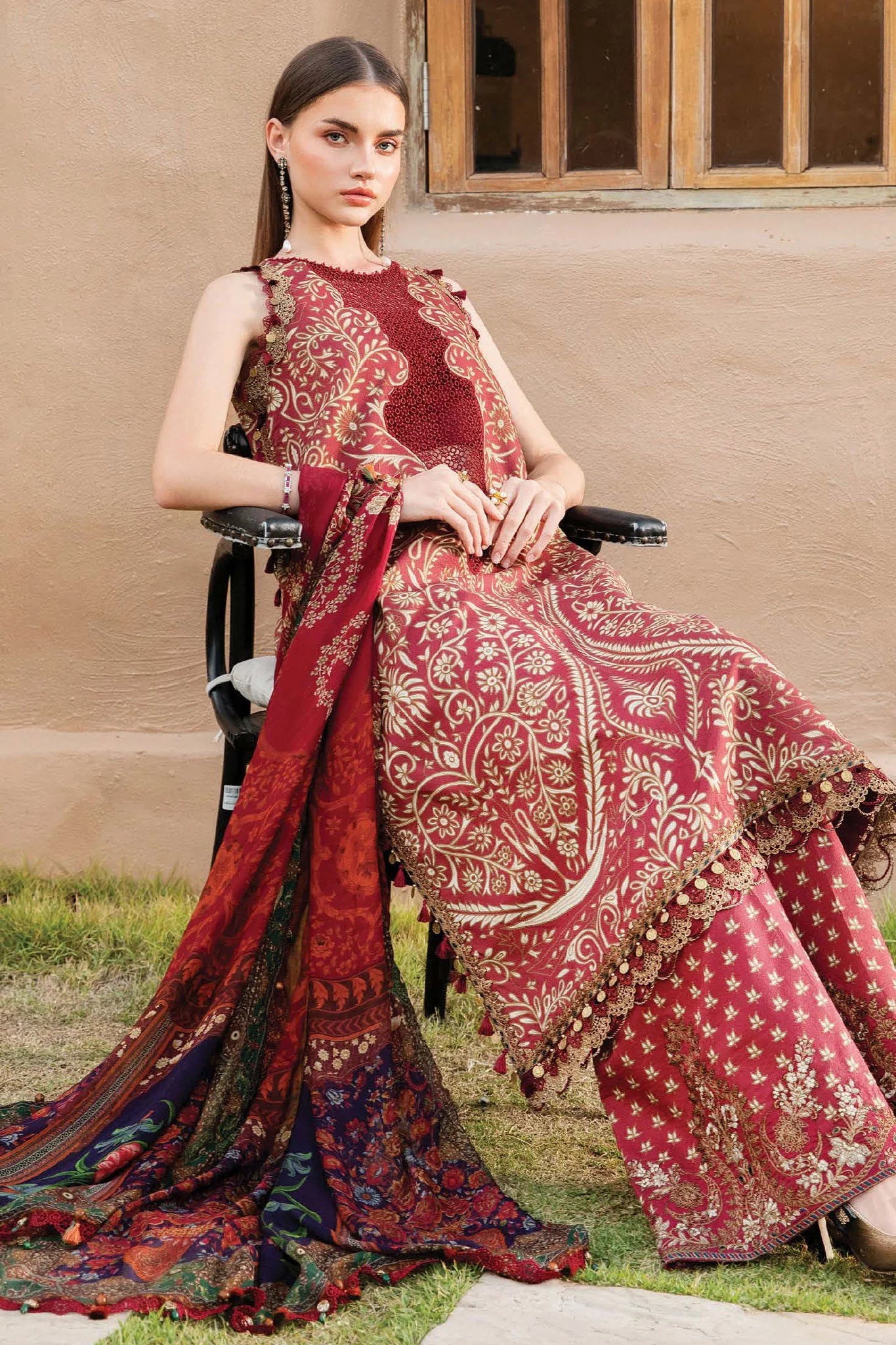 Maria B M Print Lawn 3PC Suit by Umer Dawood UD-011