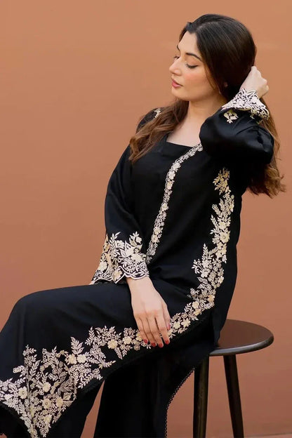 LAJWANTI - 2PC DHANAK EMBROIDERED SUIT BY UMER DAWOOD - Umer Dawood