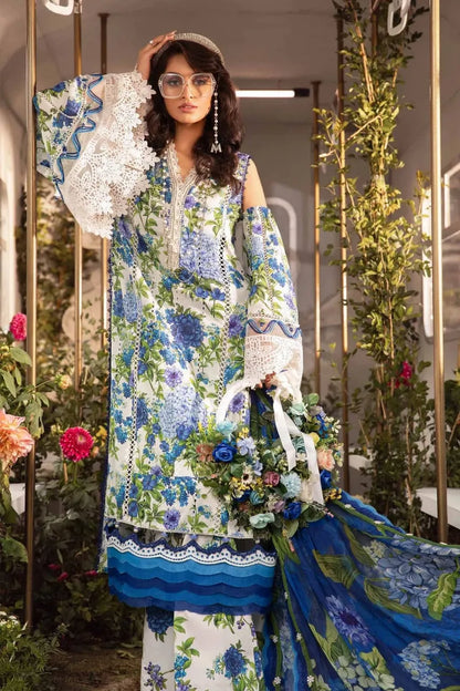 Maria B Blue Print Embroidery Collection – 3PC New Arrival UD-025