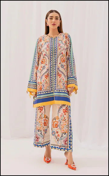 LULUSAR PREMIUM SILK - 3 PC DIGITAL PRINTED SUIT SILK FLORAL BY UMER DAWOOD - Umer Dawood