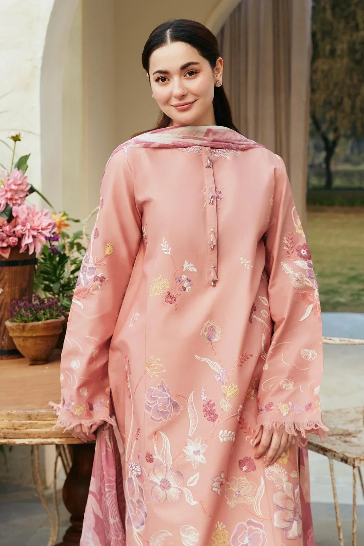 Zara Shah Jahan - 3PC Lawn Embroidered Suit with Manaar Printed Dupatta by Umer Dawood UD-027