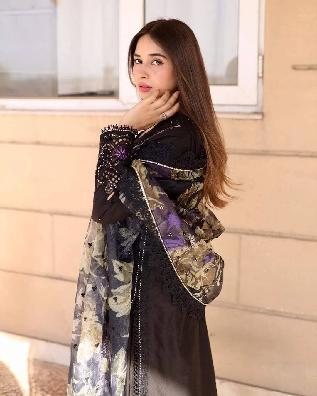 MUSHQ PREMIUM SILK - 3 PC EMBROIDERED SUIT BY UMER DAWOOD - Umer Dawood