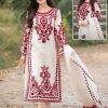 3pcs Front Heavy Embroidery Shirt With Frill Style Embroidered Dupatta - Umer Dawood