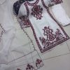 3pcs Front Heavy Embroidery Shirt With Frill Style Embroidered Dupatta - Umer Dawood