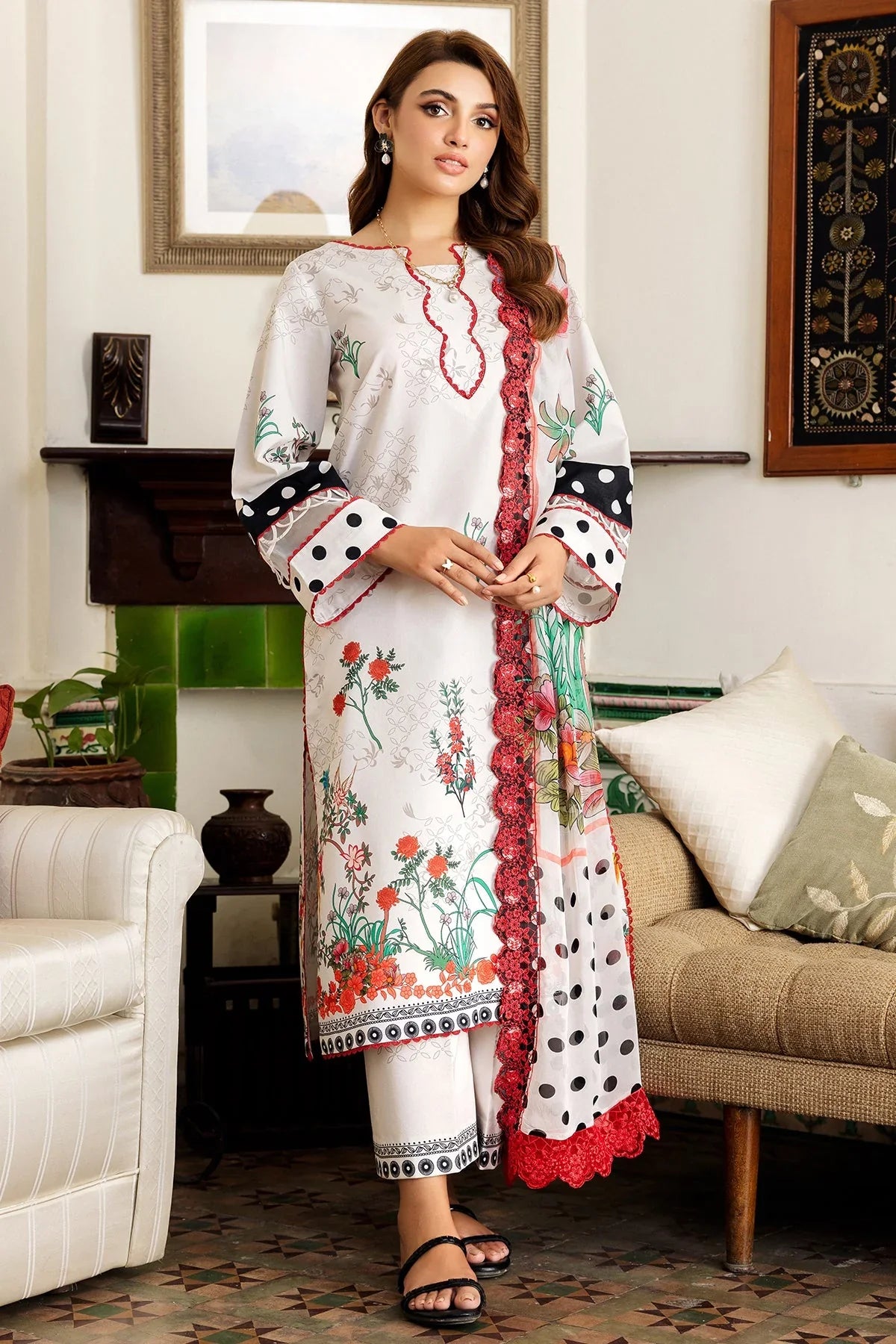 CHARIZMA - PREMIUM LINEN UNSTITCHED 2-PC SUIT BY UMER DAWOOD - Umer Dawood