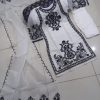 3pcs Front Heavy Embroidery Shirt With Frill Style Embroidered Dupatta - Umer Dawood