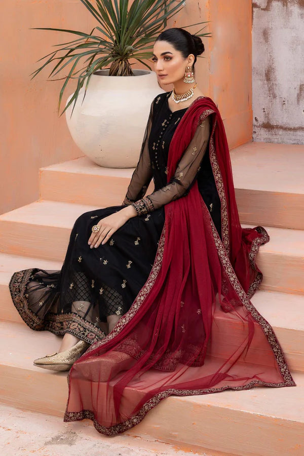 Maria B Unstitched 3PC Frock Style Fancy Dress by Umer Dawood | UD-031