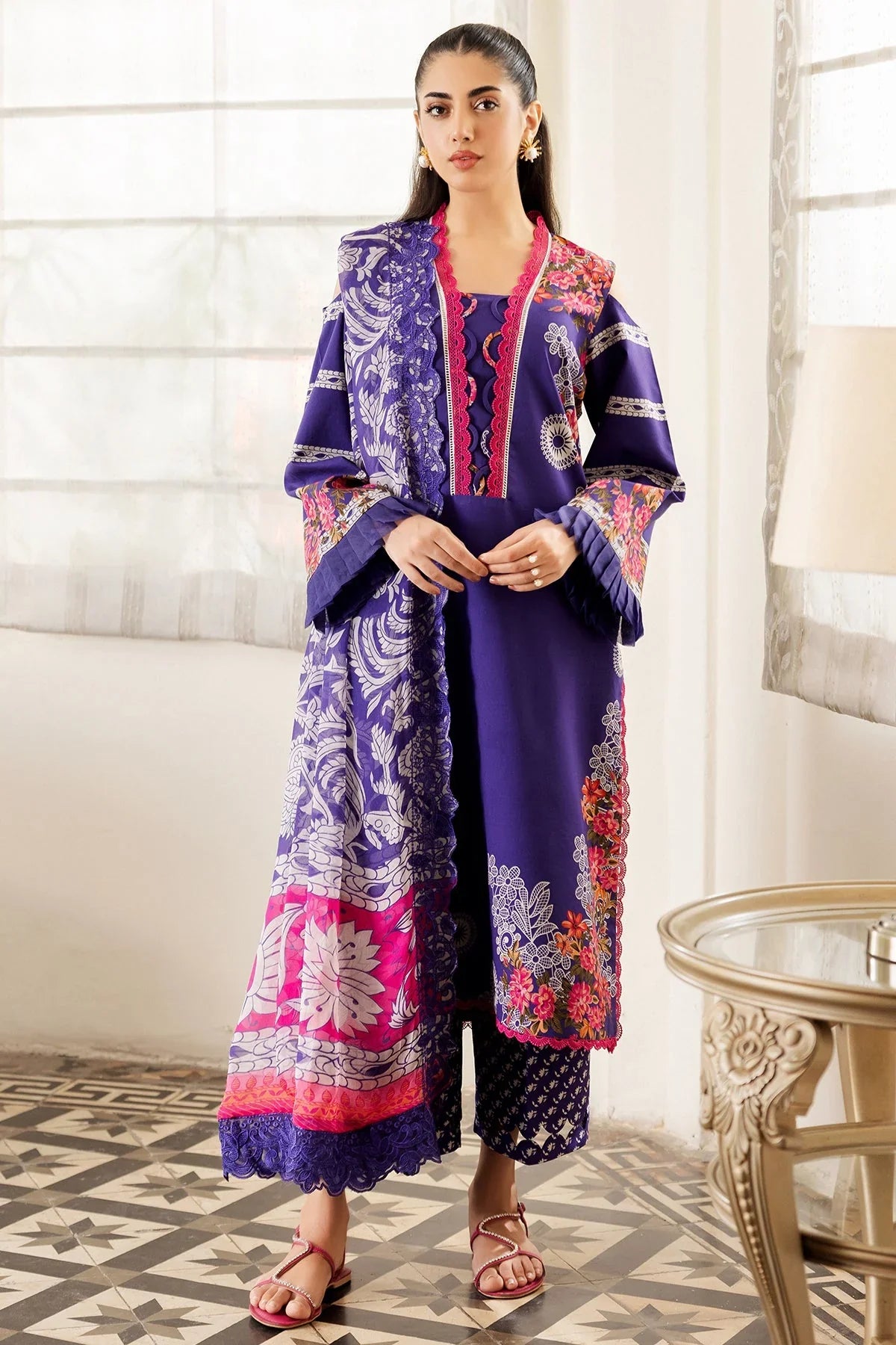 CHARIZMA - PREMIUM LINEN UNSTITCHED 2-PC SUIT BY UMER DAWOOD - Umer Dawood