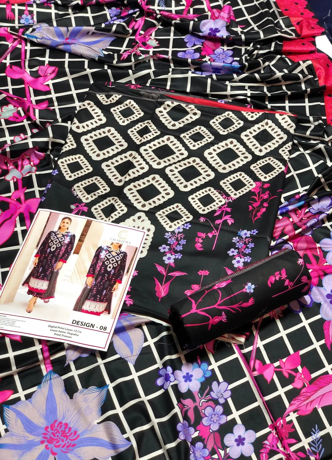 2-PC DIGITAL PRINTED KHADDAR SUIT BY UMER DAWOOD - Umer Dawood